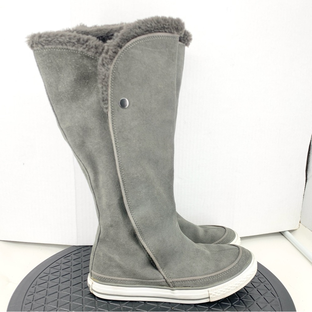 SALE! New LOW price! Converse 6.5 Gray Suede Leather Knee High Boots Beverly